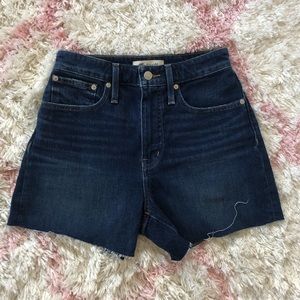 NWOT Madewell Curvy High Rise Denim Shorts 27